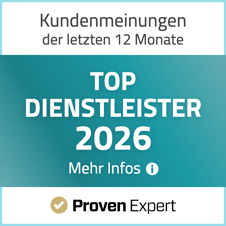 ProvenExpert-Siegel: Top Dienstleister 2026